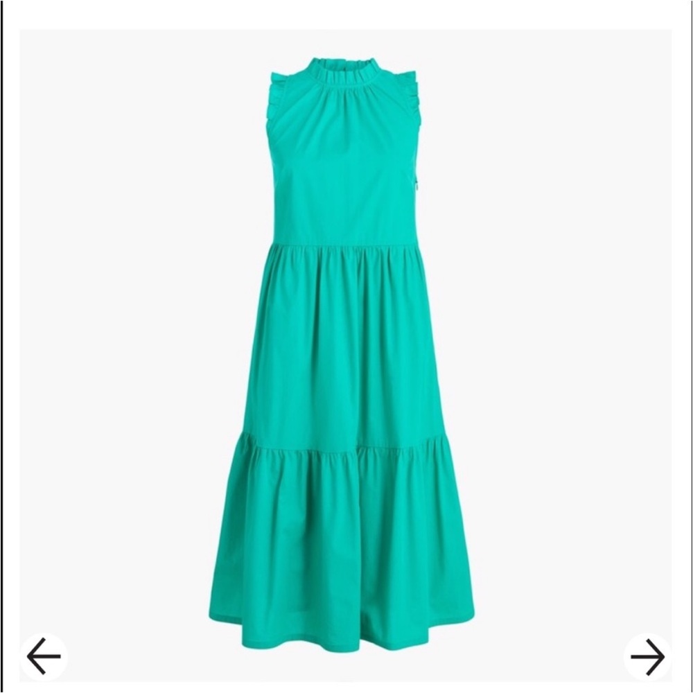 J. Crew Factory Sleeveless Teal Midi Dress